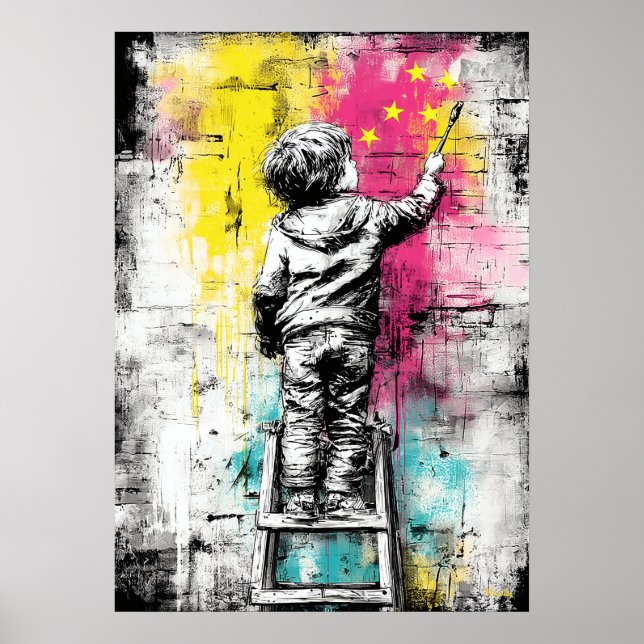 Affiche Modern Urban Dreamer Contemporary Wall Art (Devant)