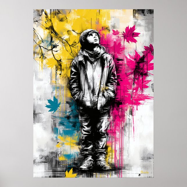 Affiche Modern Urban Emotional Portrait Contemporary Art (Devant)