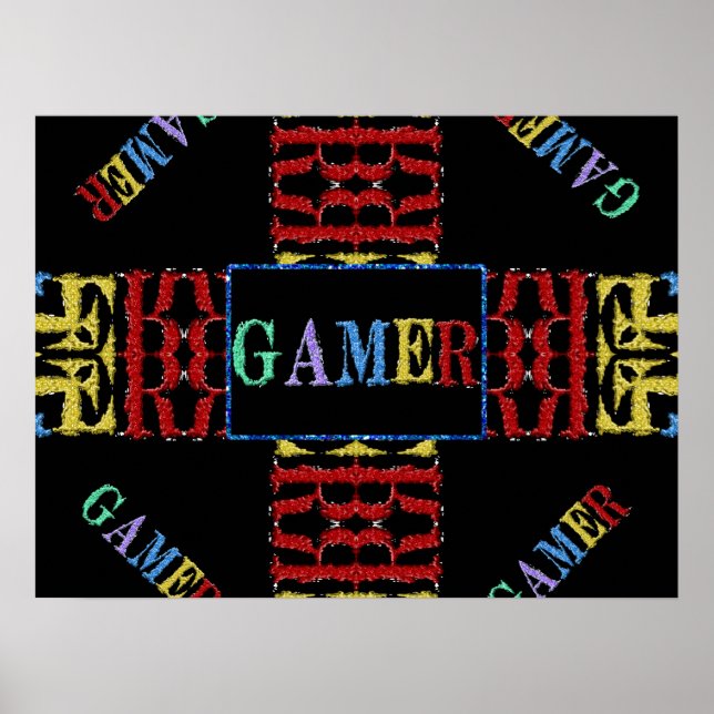 Affiche Modern Video Gamer Mosaic (Devant)