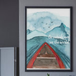 Affiche Modern Watercolor Nature See The World Quote<br><div class="desc">Modern Watercolor Nature See The World Quote</div>