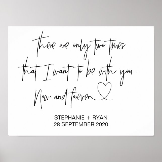 Affiche Modern Wedding Reception Welcome Sign (Devant)