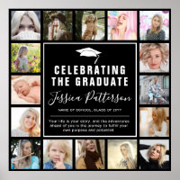 Moderne 16 Insta Photo Collage Partie de graduatio