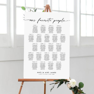 Affiche Moderne 22 Tables Nos favoris Personnes Carte de s