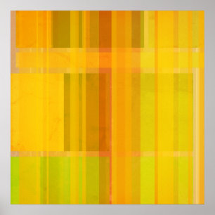 Affiche Moderne Abstrait Couleurs Citronnées Colorées