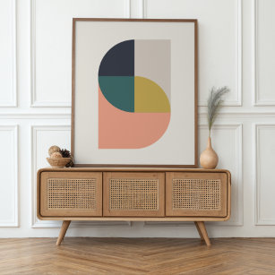 Affiche Moderne Abstrait élégant minimaliste géométrique