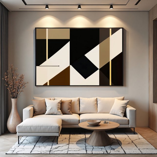 Affiche Moderne Abstrait Inspiré du Bauhaus (Créateur téléchargé)