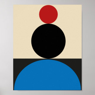 Affiche Moderne Bauhaus Géométrique Rétro