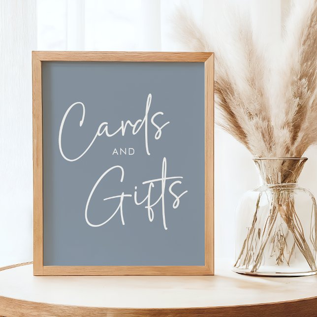 Affiche Moderne Blue Oh Baby Simple Douche Cartes et Cadea (Créateur téléchargé)