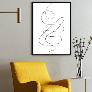 Affiche Moderne Contemporain Abstrait Continuous Line Art
