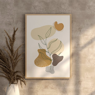 Affiche Moderne contemporain boho chic art abstrait mur