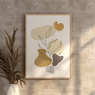 Affiche Moderne contemporain boho chic art abstrait mur