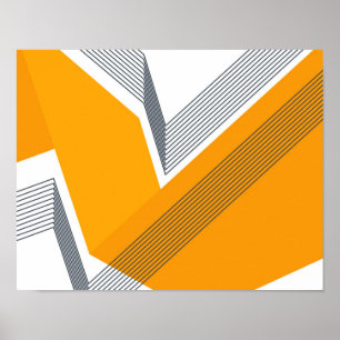 Affiche Moderne, cool, tendance, urbain, art géométrique s