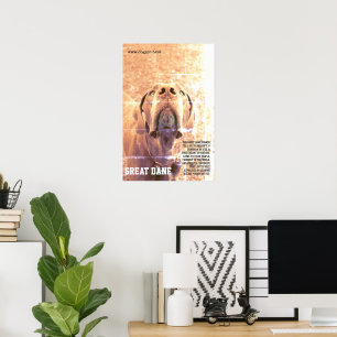 Affiche moderne du Grand Danois vert