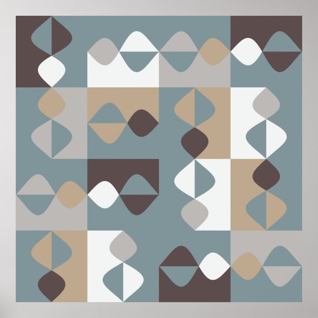 Affiche Moderne du milieu du siècle - Caramel au chocolat  (Devant)