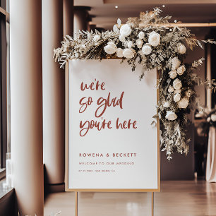 Affiche Moderne élégant rose neigeux Si heureux que vous ê