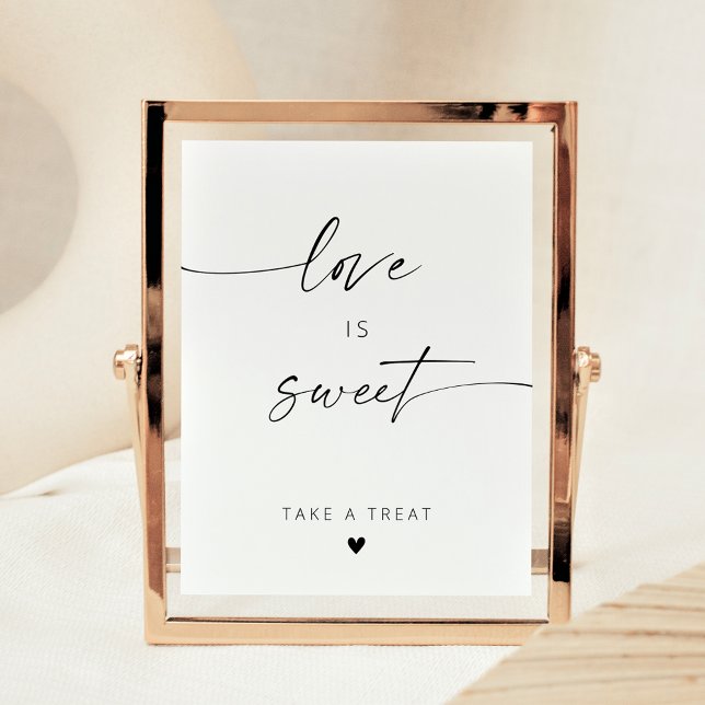 Affiche Moderne Élégant Script L'amour est des faveurs dou (Créateur téléchargé)