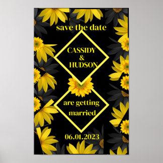 Affiche moderne enregistrer la date