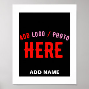 AFFICHE MODERNE ET MODERNE PERSONNALISABLE NOIR VÉRIFIÉ