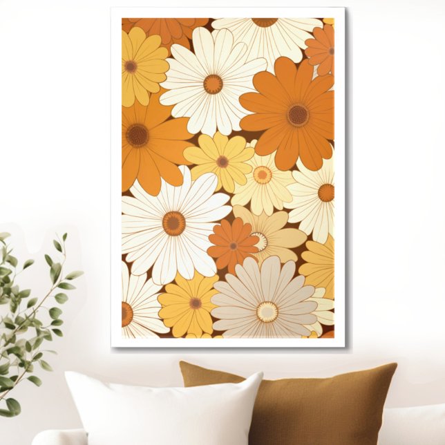 Affiche Moderne Florale Du Milieu Du Siècle (Transform your space with the timeless beauty of mid century modern floral art print. )
