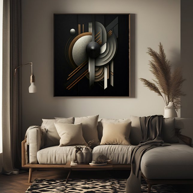 Affiche Moderne Inspirée Géométrique Abstraite (Créateur téléchargé)