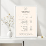 Affiche Moderne, Line Art, Femme, Feuilleté, Salon, Prix<br><div class="desc">Moderne, Art De Ligne, Femme, Feuilleté, Salon, Poster De Prix Blanc.</div>