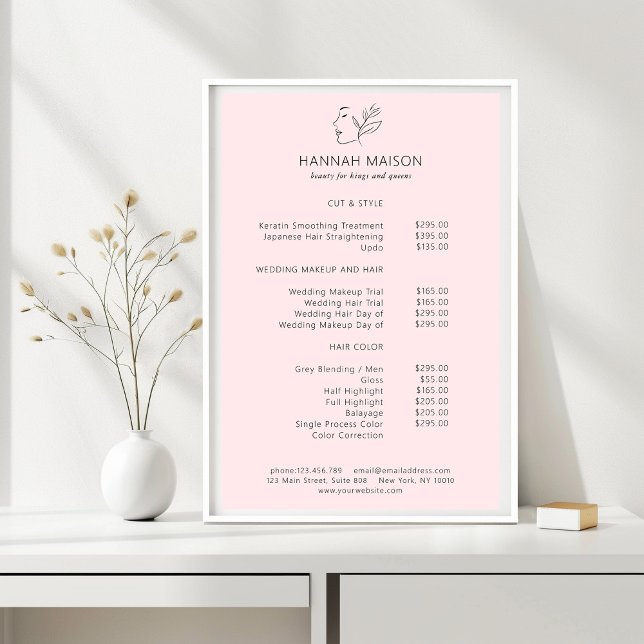 Affiche Moderne, Line Art, Femme, Feuilleté, Salon, Prix (Créateur téléchargé)