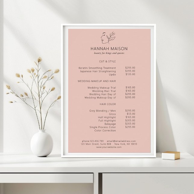 Affiche Moderne, Line Art, Femme, Feuilleté, Salon, Prix (Créateur téléchargé)