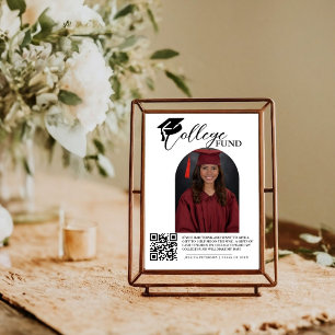 Affiche Moderne Lycée Graduation Fonds Colleg code QR