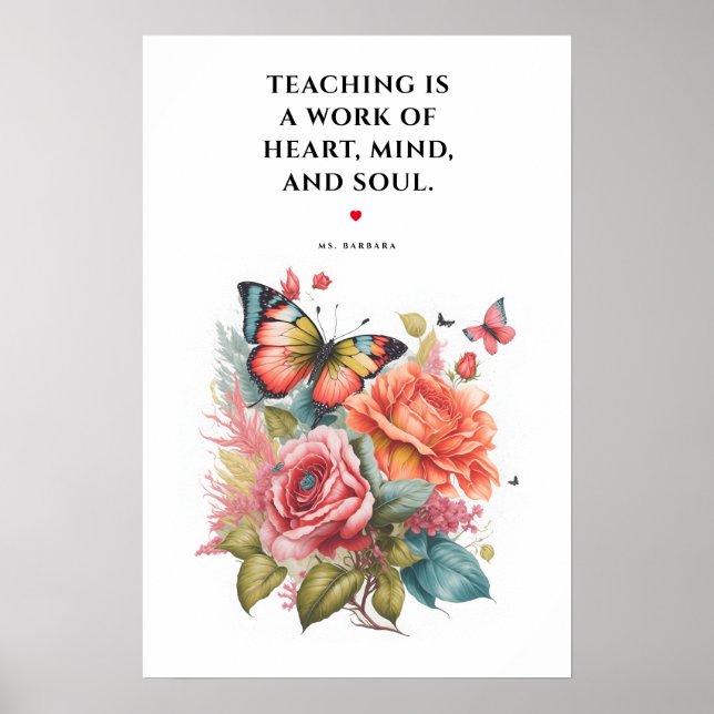 AFFICHE MODERNE MEILLEUR ENSEIGNANT JAMAIS ENSEIGNER ESPRI (Devant)