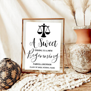 Affiche Moderne minimaliste Avocat Graduation Boisson Part