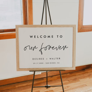 Affiche Moderne minimaliste Bienvenue à notre Forever