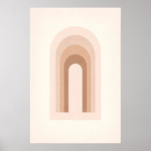 Moderne Minimaliste Bohème Abstrait Arches Neutres