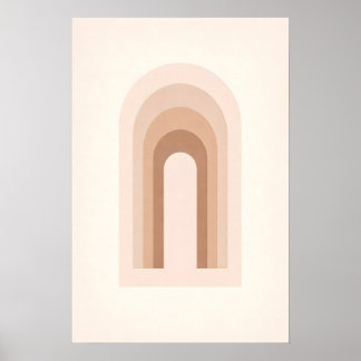 Affiche Moderne Minimaliste Bohème Abstrait Arches Neutres