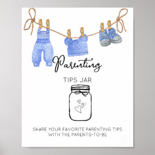 Affiche Moderne minimaliste Conseils parentaux Baby shower