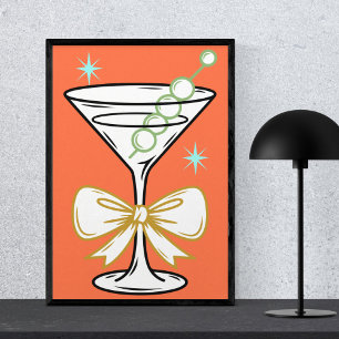 Affiche Moderne Minimaliste Élégant Martini Cocktail Tenda