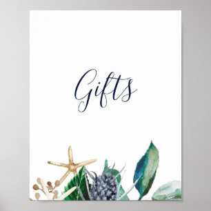 Affiche Moderne Nautique Panneau de Cadeaux de Verdure