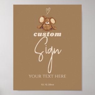 Affiche Moderne nous pouvons attendre Baby shower