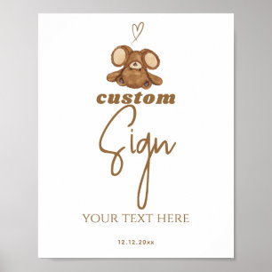 Affiche Moderne nous pouvons attendre Baby shower