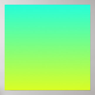 Affiche moderne ombre citron jaune citron vert turquoise