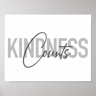Affiche Moderne, simple, cool typographiy of Kindness Coun