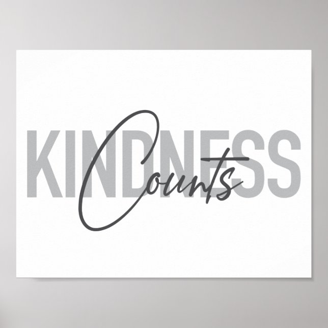Affiche Moderne, simple, cool typographiy of Kindness Coun (Devant)