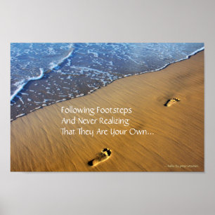 Affiche moderne suivante de Haiku de pas