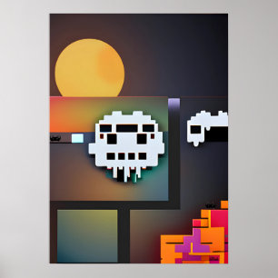 Affiche Moderne Synthwave Neuralité