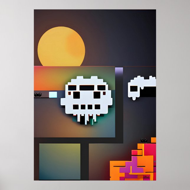 Affiche Moderne Synthwave Neuralité (Devant)