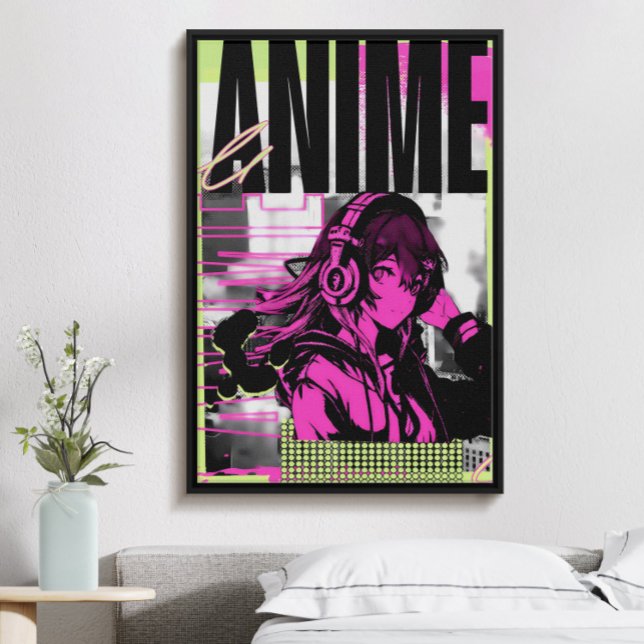 Affiche Moderne tendance élégante fille Anime (Créateur téléchargé)