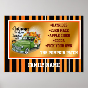 Affiche Moderne Thanksgiving Belle collection d'automne