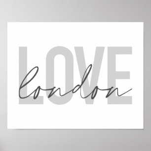 Affiche Moderne, urbain, simple, cool, design Love London
