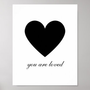 Affiche Moderne Vous Êtes Coeur Aimé