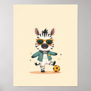 Affiche Moderne Zebra Nursery Safari Wall Art