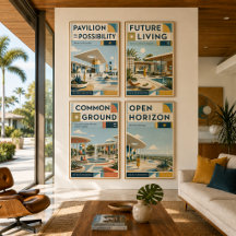 Affiche Modernité du Futur du Milieu du Siècle
